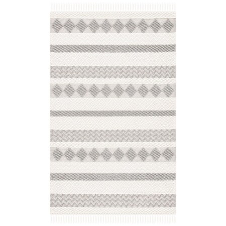 Safavieh 5 x 8 ft. Natura Hand Loomed Rectangle Area Rug Ivory & Grey NAT851A-5